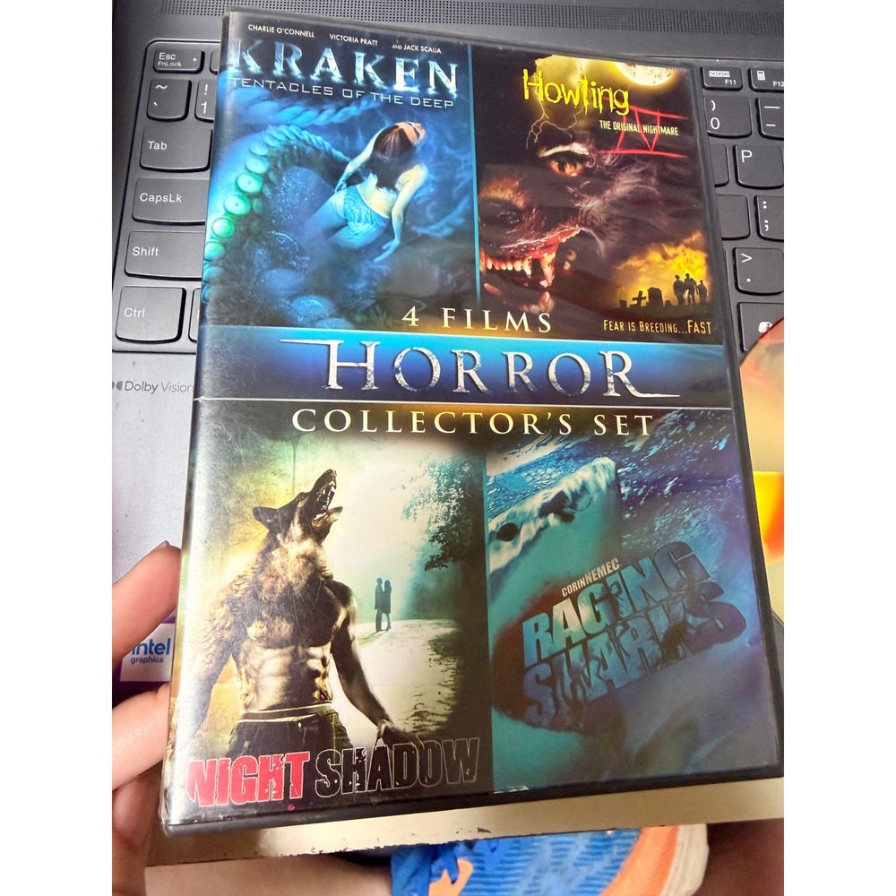 Horror Collector's Set 4 Film DVD Kraken Howling IV Night Shadow Raging Sharks